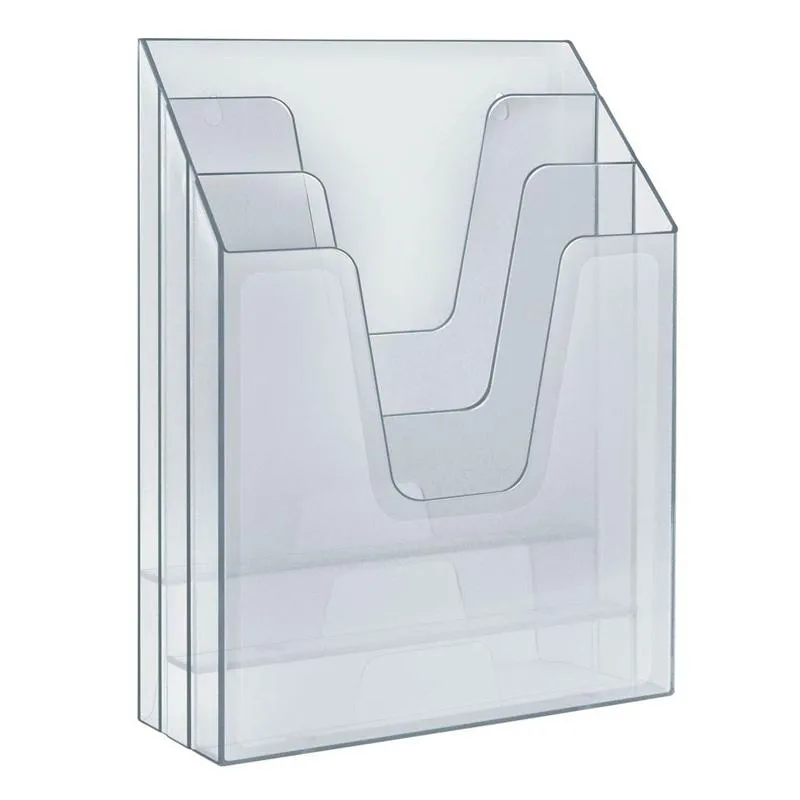 Organizador de escritório 3 divisórias vertical Cristal - 864.1 - Acrimet