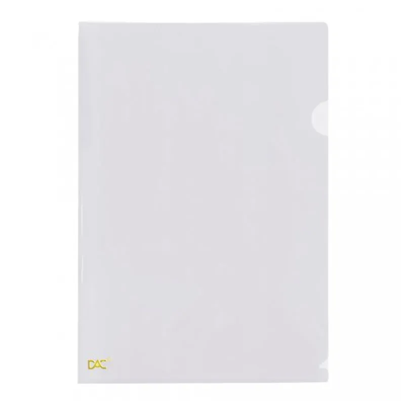 Pasta em L ofício Cristal - 041PP-CR - pacote com 10 unidades - Dac