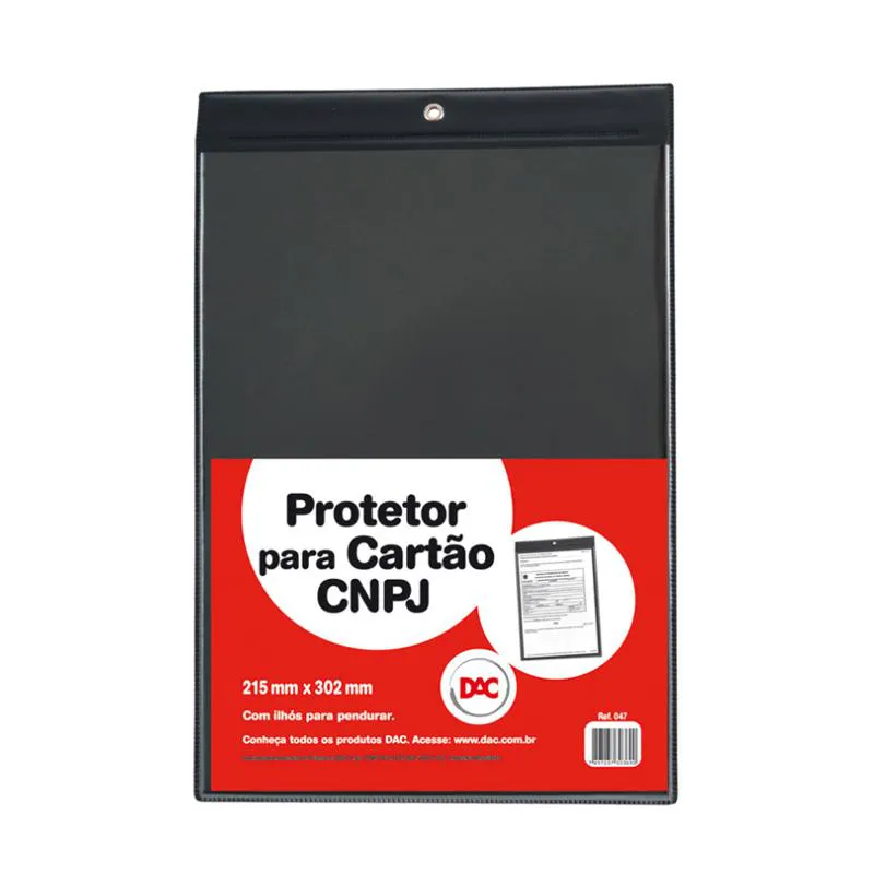 Porta documento para cartão de CNPJ - 047 - 215x302mm - Dac