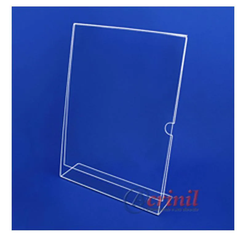 Display acrílico de mesa vertical com apoio 220x300mm - 90056 - Acrinil
