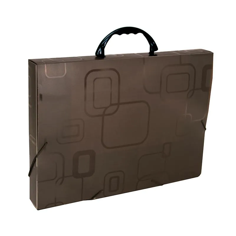 Maleta com alça Dellofine ofício - fumê -  2152.I - Dello