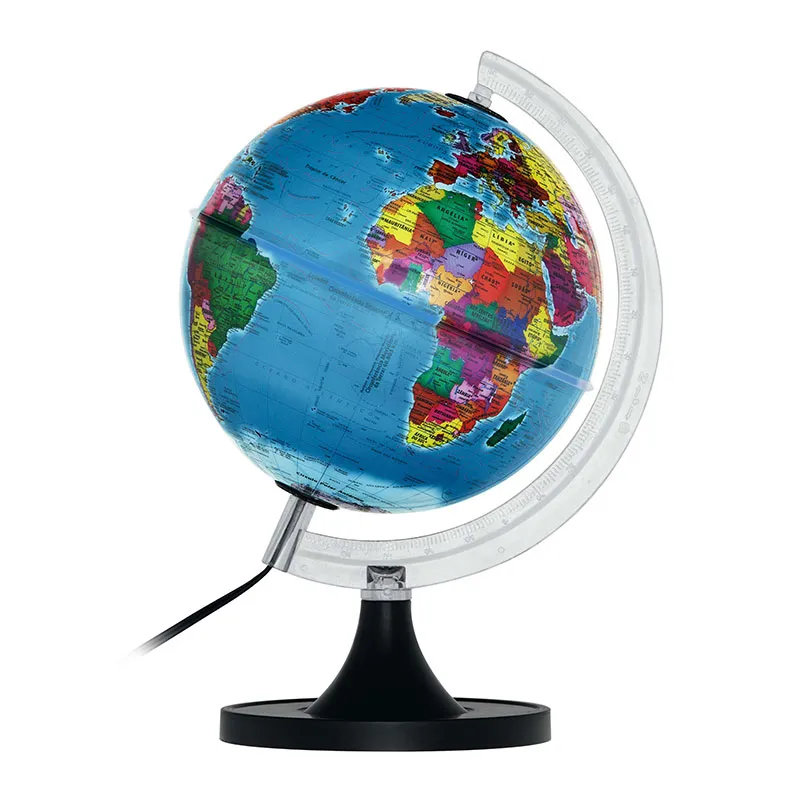 Globo terrestre político gênio com iluminação 21cm - Libreria