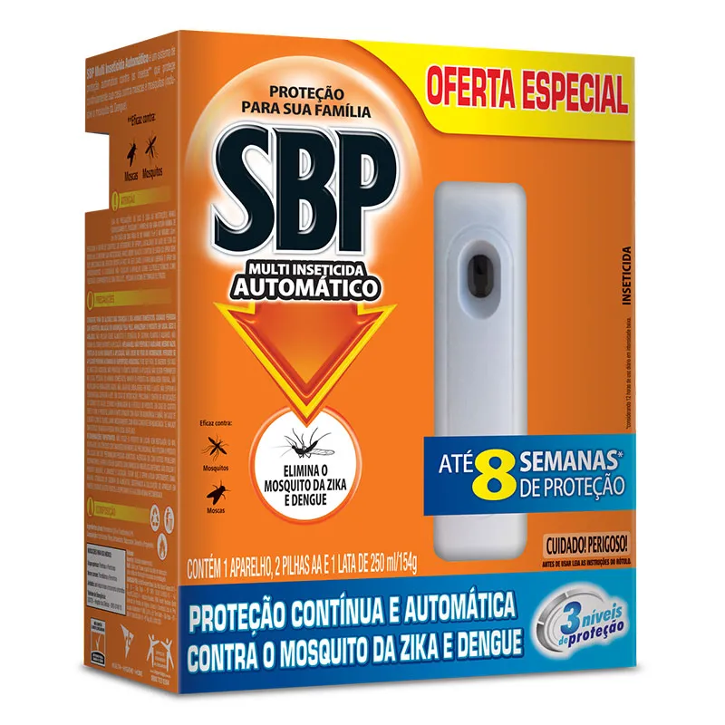 Inseticida automatico SBP aparelho+refil 250ml - Reckitt Benckiser