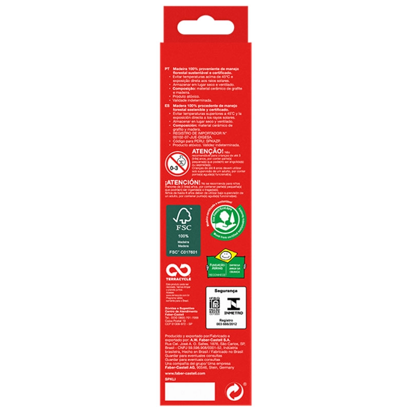 Lápis preto Sparkle Lilás triangular caixa com 12 unidades SPKLI - Faber-Castell