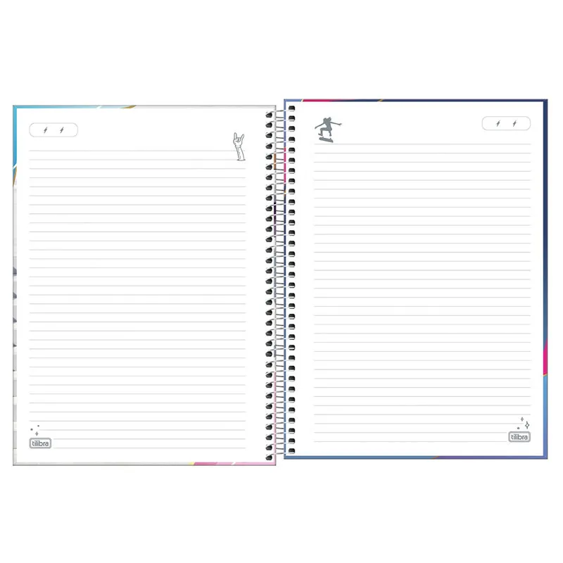 Caderno espiral capa dura universitário 1x1 - 80 folhas - Rayssa Leal - Capa 3 - Tilibra	