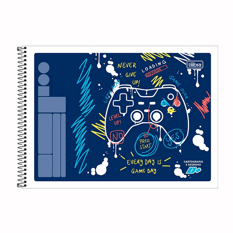 Caderno espiral capa flexível cartografia 96 folhas D Mais - Capa 2 - Tilibra