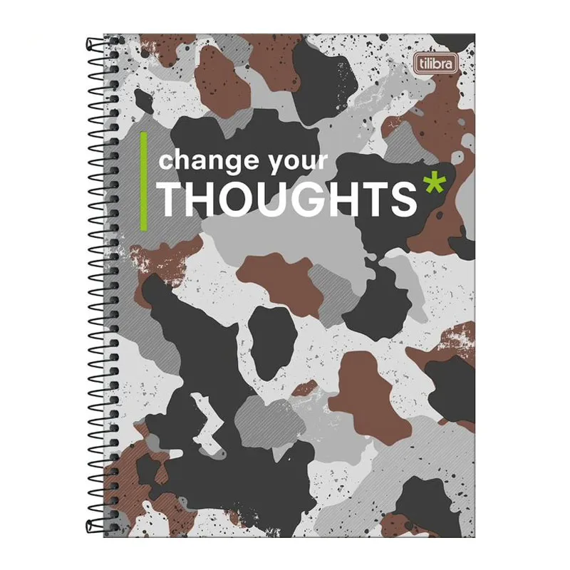 Caderno espiral capa dura pautado 1/4 80 folhas Hide - Capa 4 -  Tilibra