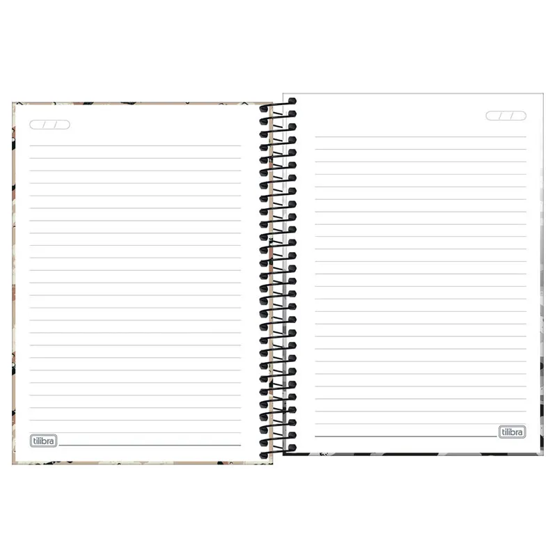 Caderno espiral capa dura pautado 1/4 80 folhas Hide - Capa 4 -  Tilibra