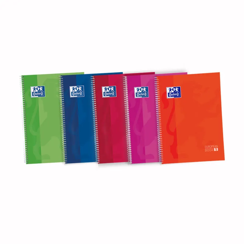 Cadernos capa dura universitário 1 matéria 80 folhas 90g kit com 5 unid (Cores Vivas) - Oxford