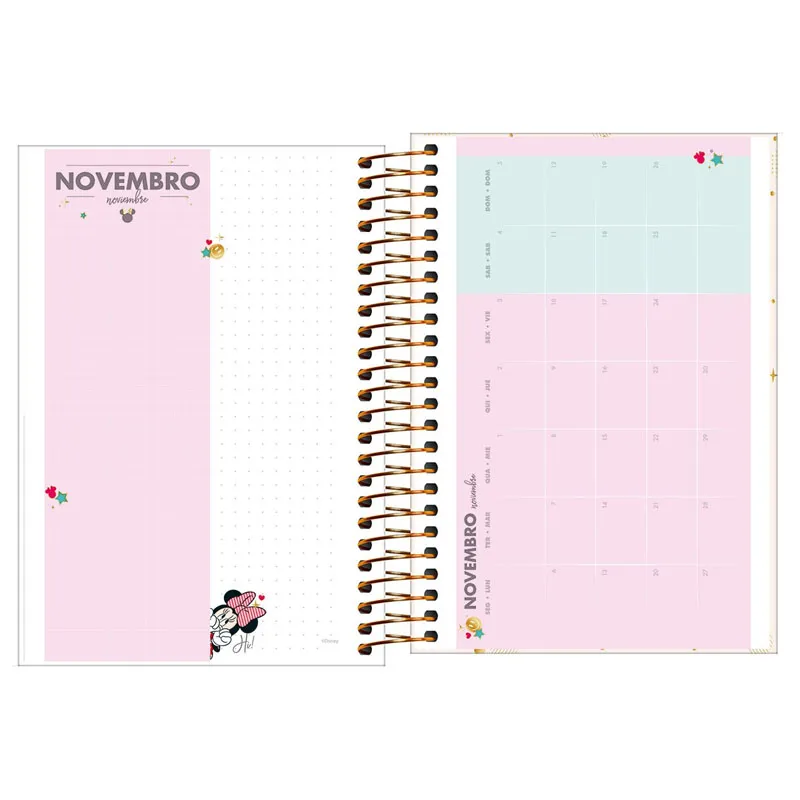 Agenda espiral diária Minnie 2026 - Capa 2 - Tilibra	