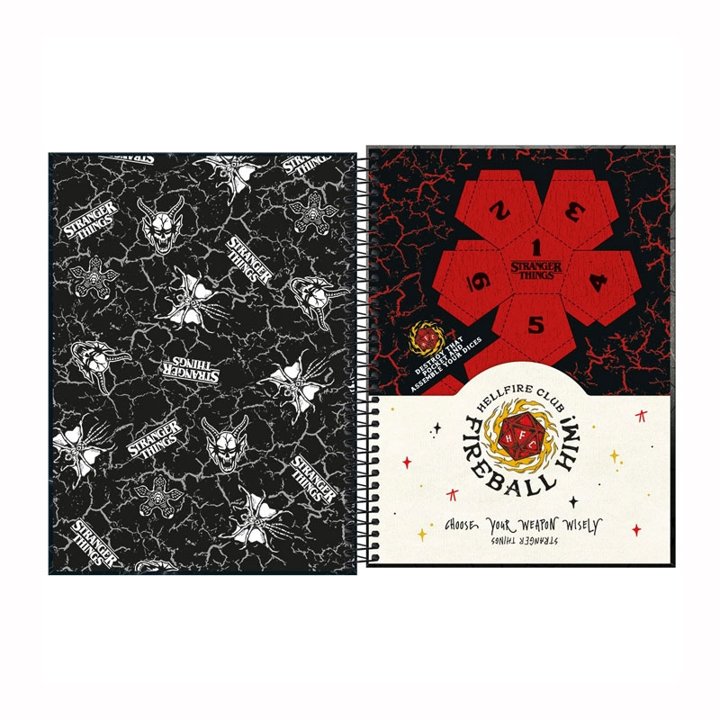 Caderno espiral capa dura universitário 1x1 80 folhas Stranger Things - Capa 4 - Tilibra