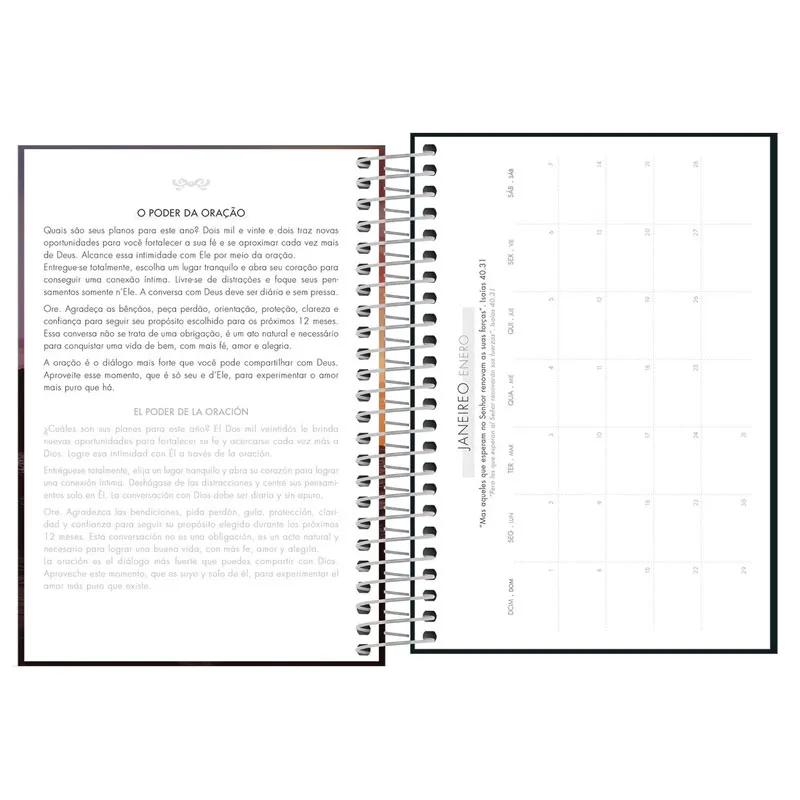 Agenda espiral diária Louvor 2026 - Capa 4 - Tilibra	