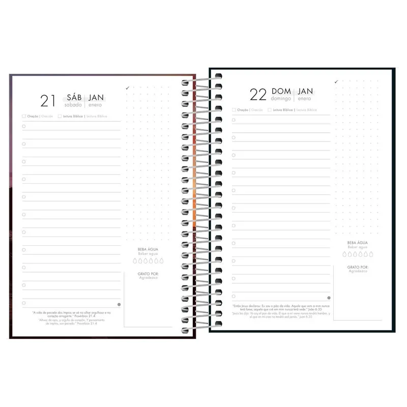 Agenda espiral diária Louvor 2026 - Capa 4 - Tilibra	