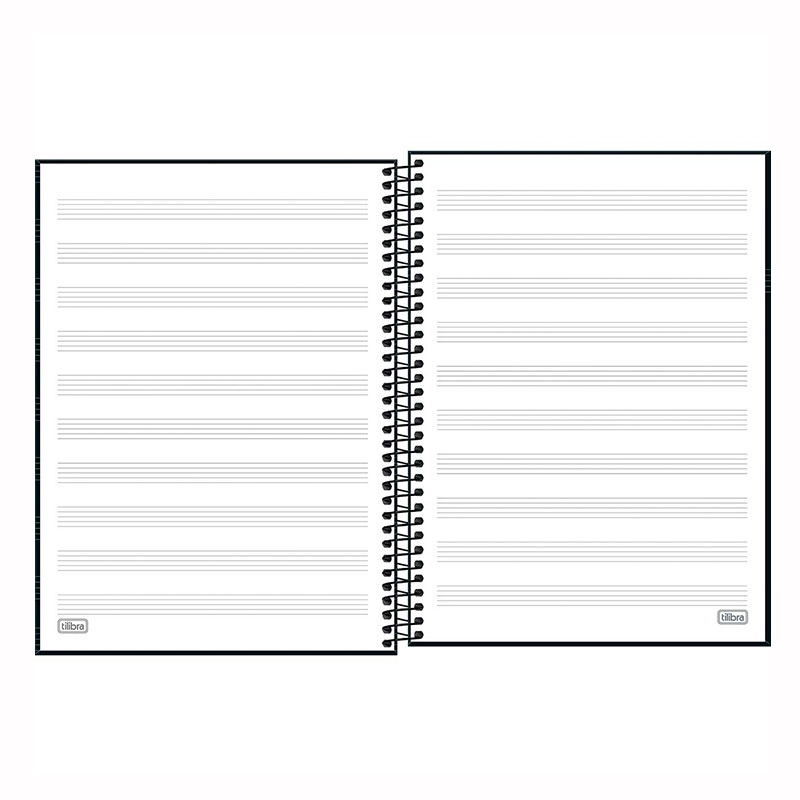 Caderno espiral capa dura universitário 1x1 80 folhas Música - Capa 2 - Tilibra