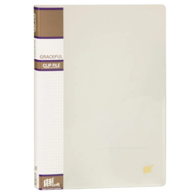 Pasta com grampo mola transparente A4 cristal 811PS - Yes