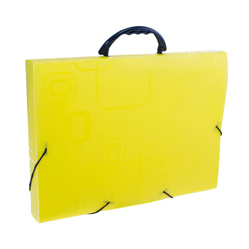 Maleta com alça Dellofine ofício - amarela - 2152.A - Dello