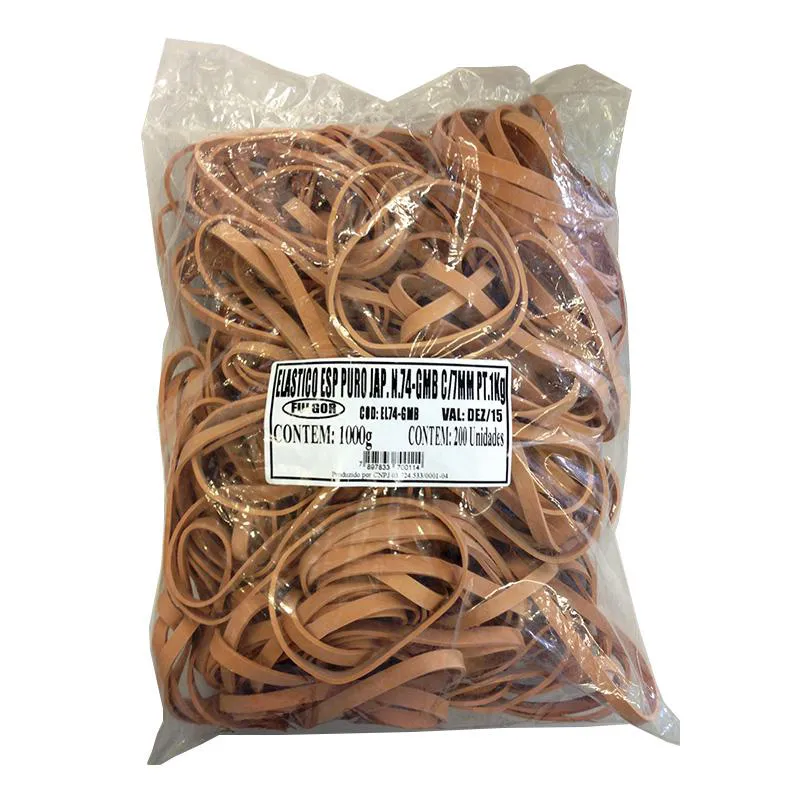 Elástico látex n74 japones pacote 1kg - Fulgor