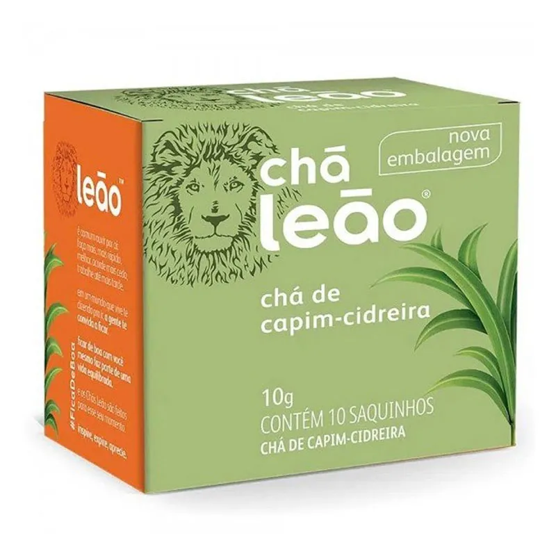 Chá de capim cidreira - com 10 unidades - Leão Fuze