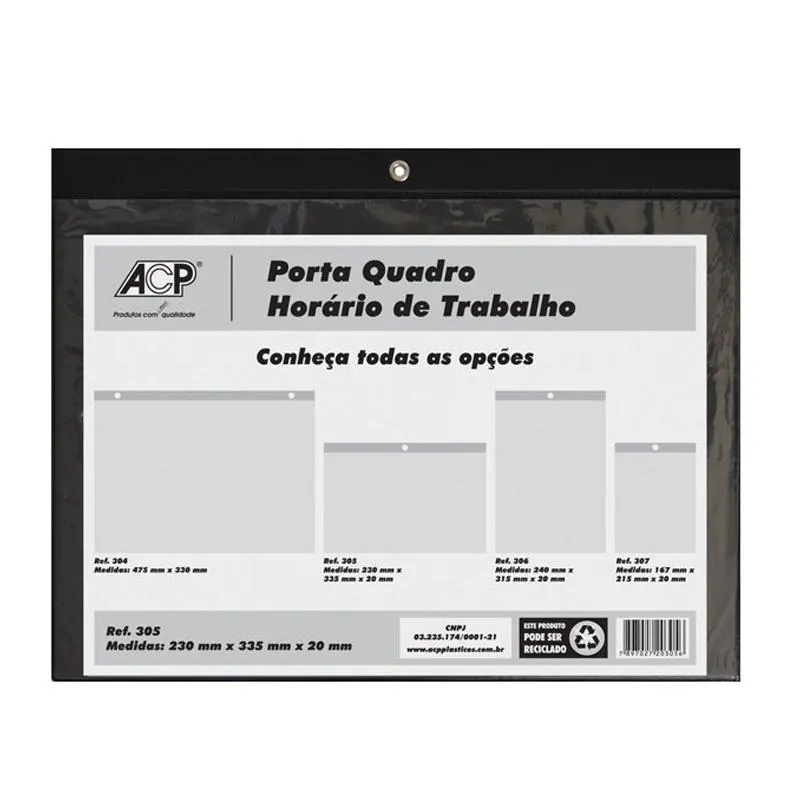 Porta quadro horário de trabalho 305 - ACP