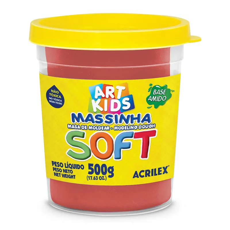 Massa de modelar Soft 500g - Vermelho 103 - Acrilex