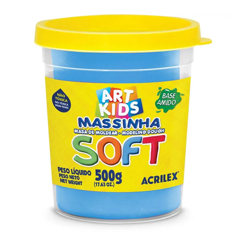 Massa de modelar Soft 500g - Azul 109 - Acrilex