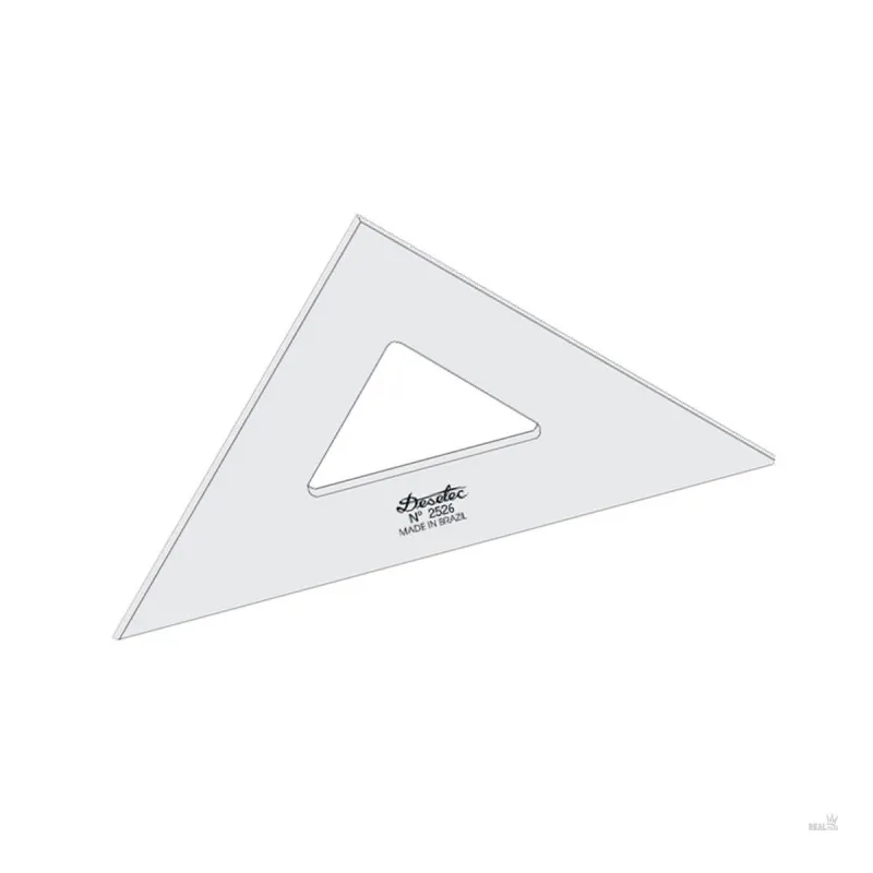 Esquadro acrílico 26cm x 45 graus sem escala 2526 - Trident