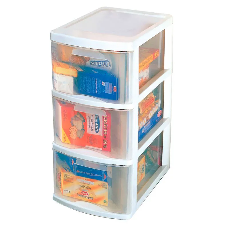 Gaveteiro plástico de chão - com 3 gavetas - GV-04 - São Bernardo