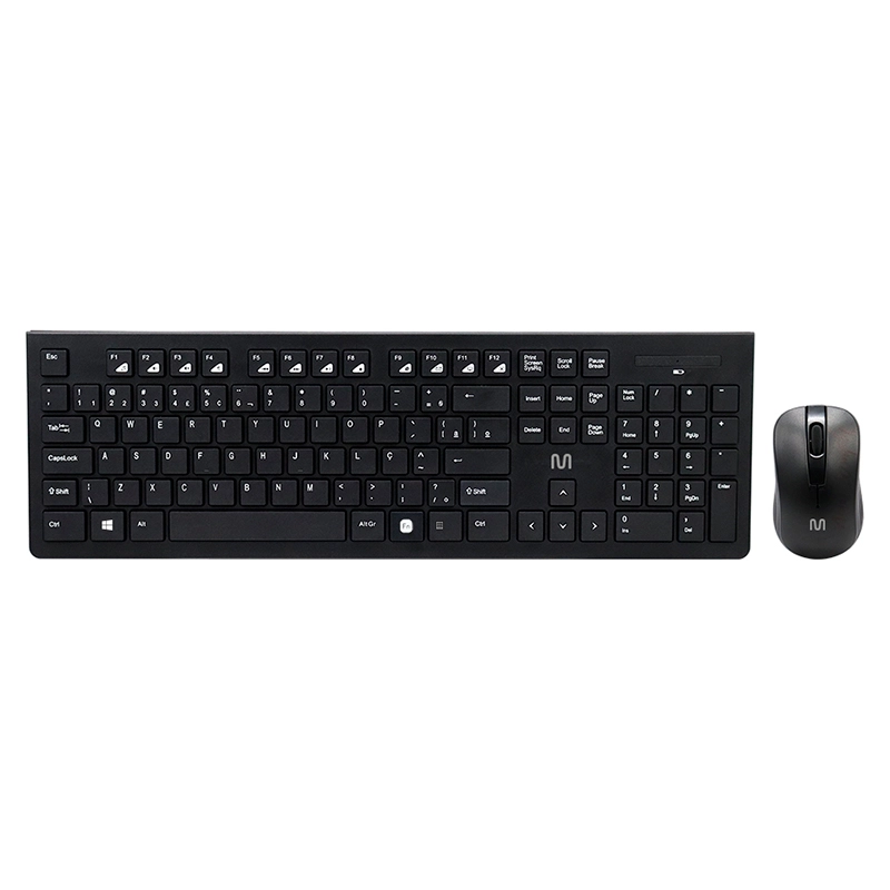 Teclado e mouse sem fio 2.4 USB Preto multimídia - TC212 - Multilaser