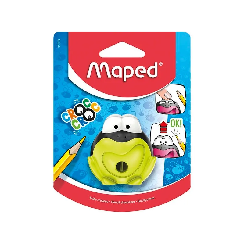 Apontador com coletor Croc Croc Sapo Verde - Maped	