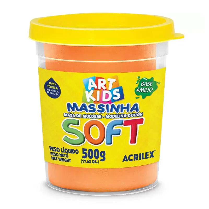 Massa de modelar Soft 500g - Laranja 105 - Acrilex