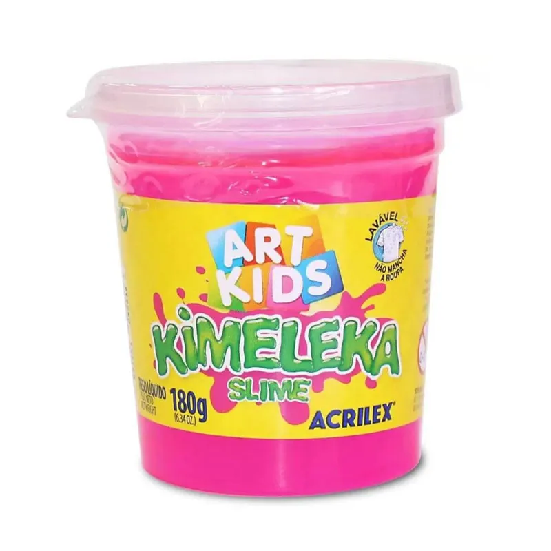 Kimeleka Slime Art Kids 180g Rosa 537 - Acrilex