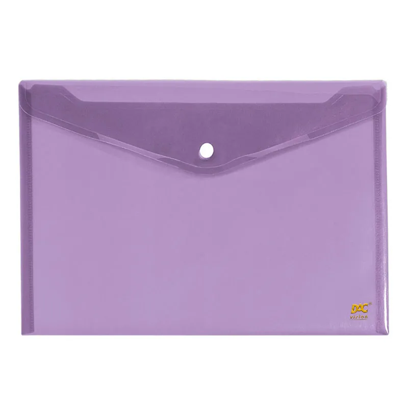 Envelope plástico com botão ofício - 645PP-LI - Lilas - Dac