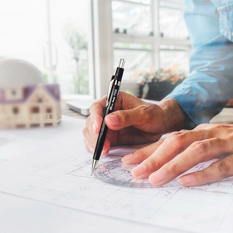 Lapiseira 0.7mm P207 - branca - Pentel