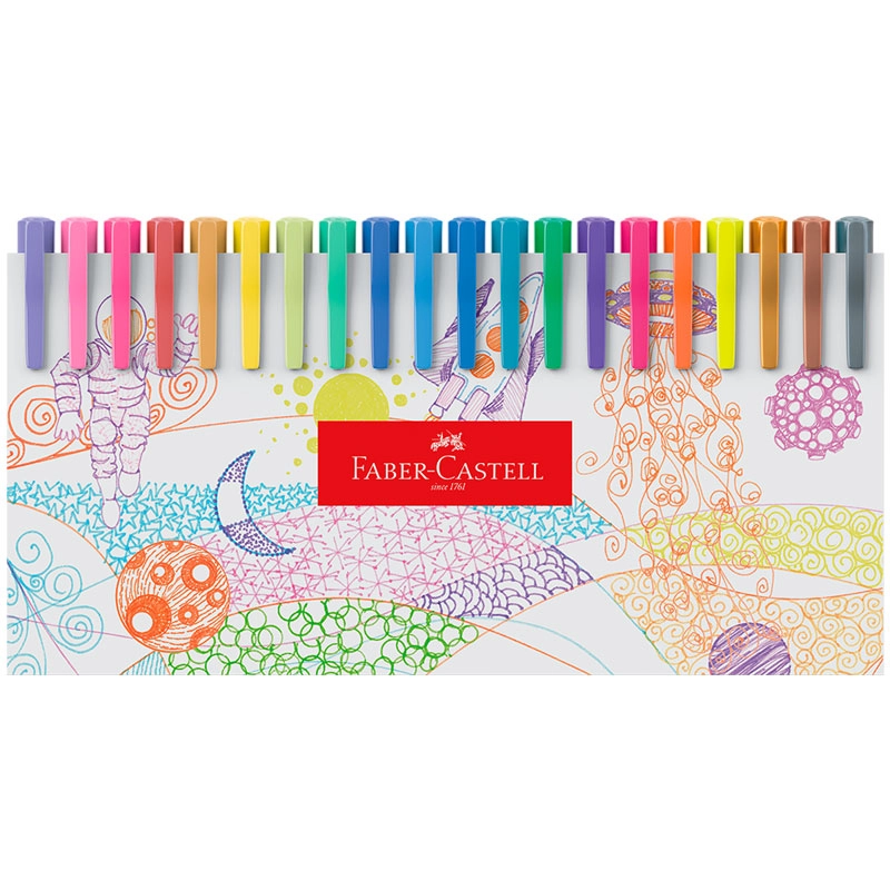 Caneta hidrográfica Fine Pen Colors 60 cores FPB/ES60ZF - Faber-Castell
