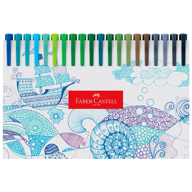 Caneta hidrográfica Fine Pen Colors 60 cores FPB/ES60ZF - Faber-Castell
