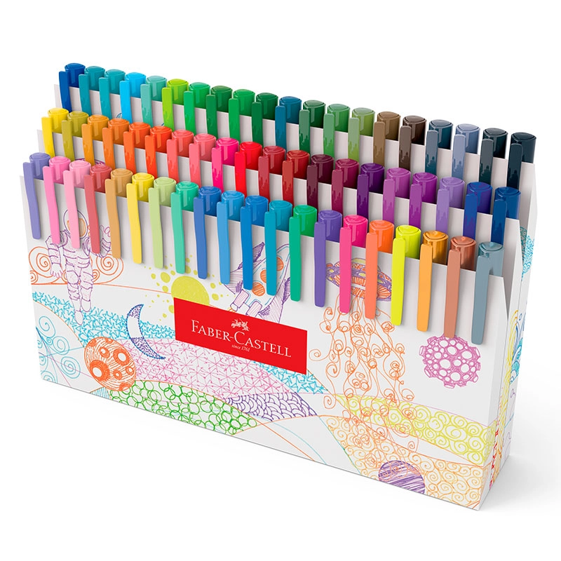 Caneta hidrográfica Fine Pen Colors 60 cores FPB/ES60ZF - Faber-Castell