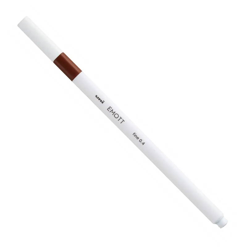 Caneta hidrográfica Emott fine 0.4mm PEMSY21 - Marrom - Uni-ball