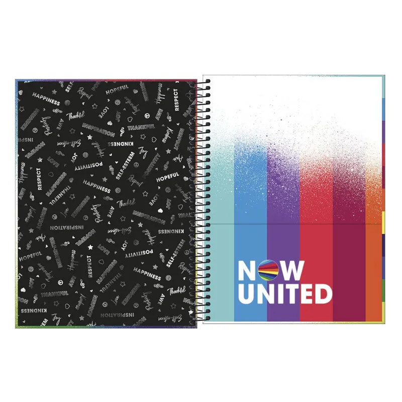 Caderno espiral capa dura universitário 1x1 80 folhas Now United - Capa 3 - Tilibra	