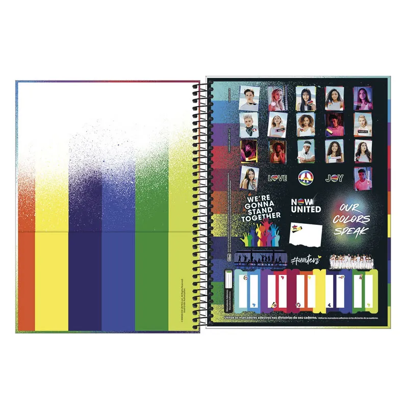 Caderno espiral capa dura universitário 1x1 80 folhas Now United - Capa 3 - Tilibra	