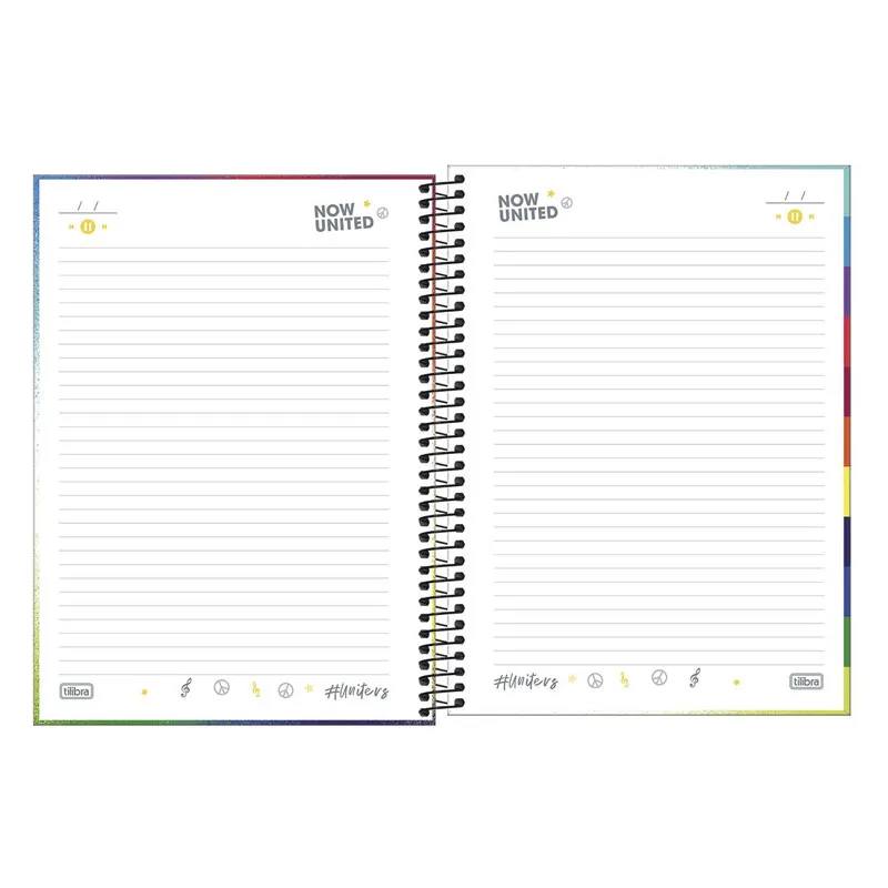 Caderno espiral capa dura universitário 1x1 80 folhas Now United - Capa 3 - Tilibra	