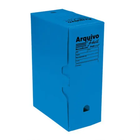 Arquivo morto plástico ofício novaonda azul - Polibras