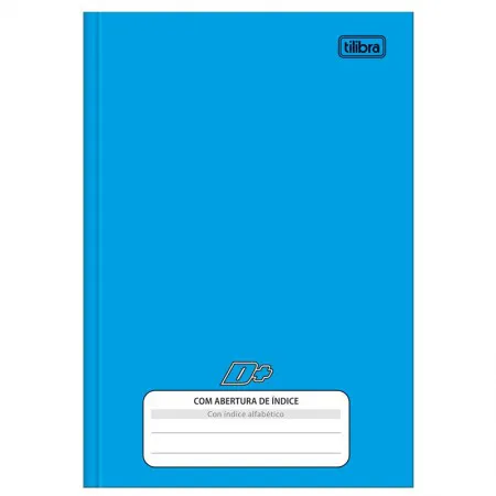Caderno brochura capa dura 1/4 com índice 96 folhas D Mais - Tilibra