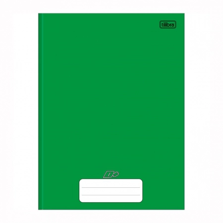 Caderno brochurão capa dura universitário 1X1 48 folhas D mais Verde - Tilibra
