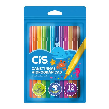 Caneta hidrográfica Color - 48.6103 - com 12 cores - Cis
