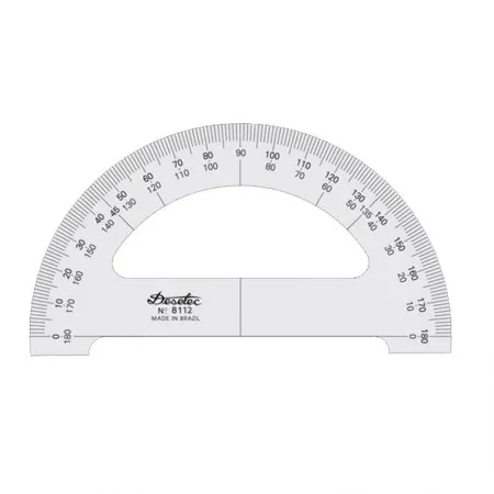 Transferidor acrílico 180 graus 8112 - Trident