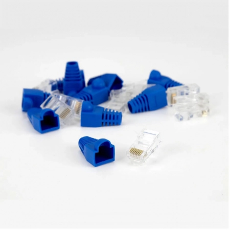 Conector para rede RJ45 com capa com 10 unidades - Speedlan