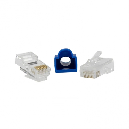Conector para rede RJ45 com capa com 10 unidades - Speedlan