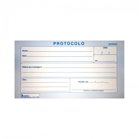 Protocolo entrega de correspondência com 100 folhas - Tamoio
