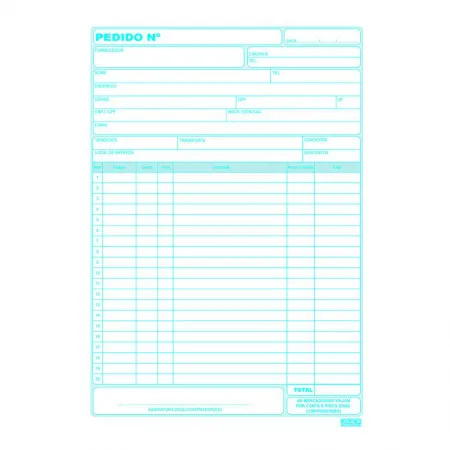 Pedido 2 vias 25x2 137x207mm 50 folhas 10061 - SD/Animativa