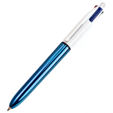 Caneta esferográfica 1.0 retrátil Azul Metálica 4 cores - Bic